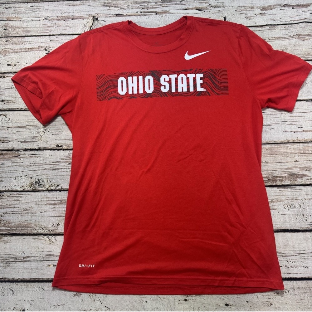Nike Dri-FIT Ohio State Buckeyes Red Performance S/S T Shirt Large